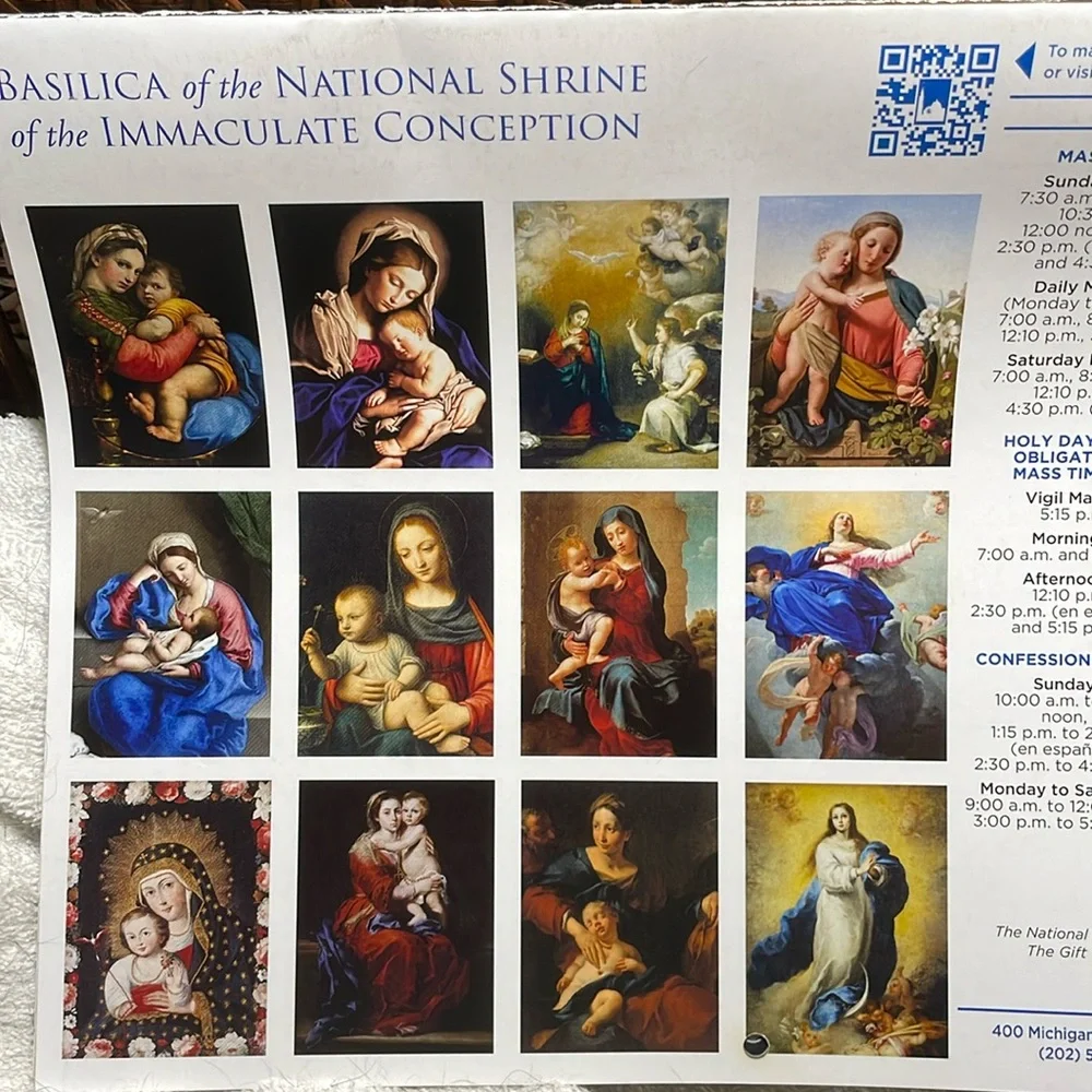 2026 Religious Holy Days “Our Lady in Art” Mother Mary Wall Calendar BONUS mini